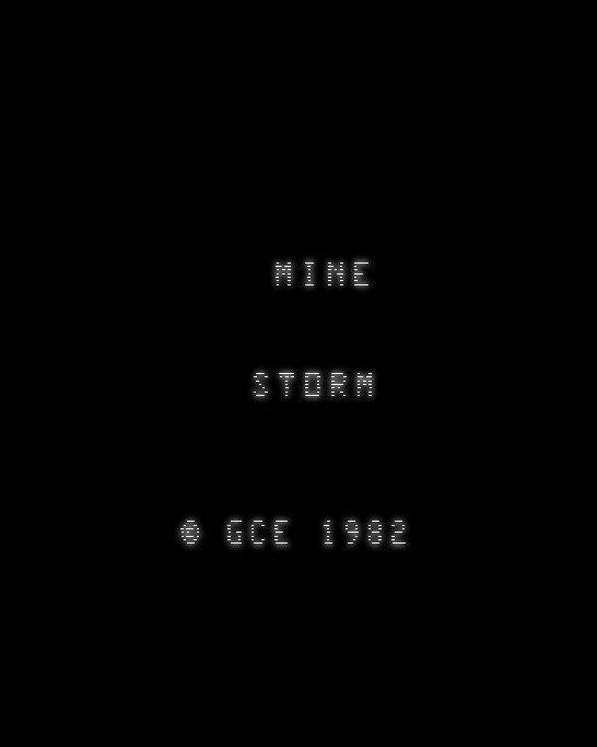 Mine Storm title screen for Vectrex